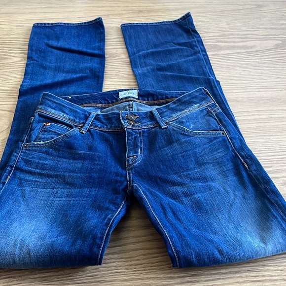 Hudson Jeans Beth Baby Bootcut Medium to Darker Wash Blue Jeans Size 26 - Picture 12 of 14